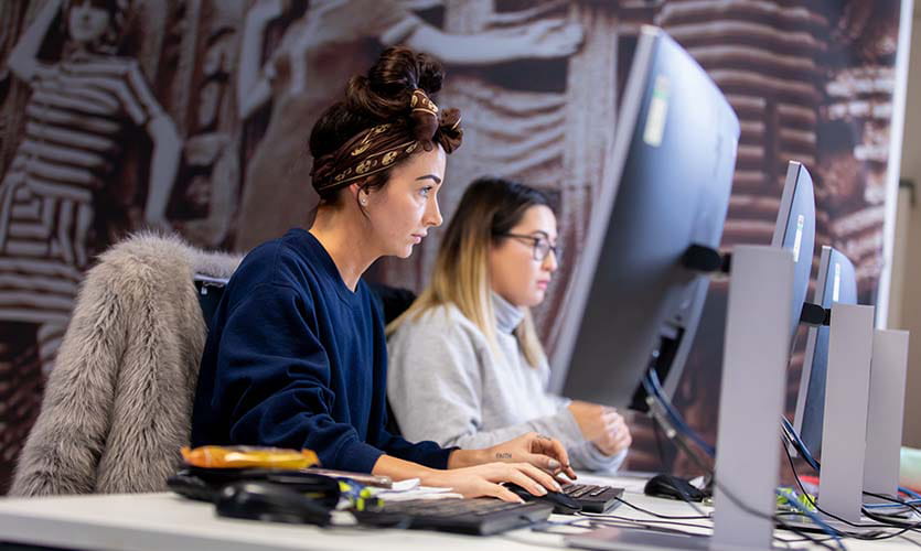 Two female students