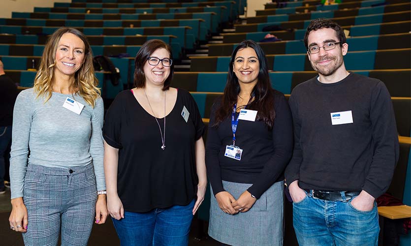 The facilitators: Kathryn Gardner, Caroline Clements, Pooja Saini, Peter Taylor.