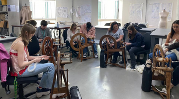 Students learn traditional techniques to create sustainable fabrics and garments 